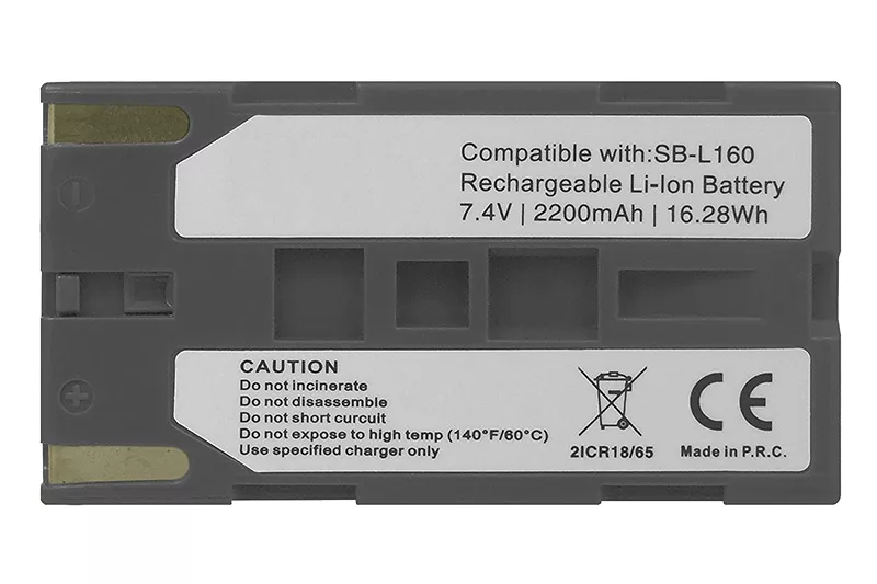 Аккумулятор для видеокамеры Samsung SB-L160 (2200 mAh) - фото 1