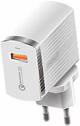 Сетевое зарядное устройство с быстрой зарядкой Intaleo TCQ431 18w QC3.0 home charger white (1283126481123)