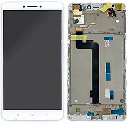 Дисплей Xiaomi Mi Max, Mi Max Pro, Mi Max Prime с тачскрином и рамкой, оригинал, White - фото Дисплей Xiaomi Mi Max, Mi Max Pro, Mi Max Prime с тачскрином и рамкой, оригинал, White