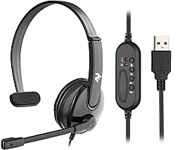 Навушники 2E CH12 Mono On-Ear USB Black (2E-CH12MU)