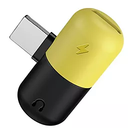 Аудио-переходник XoKo Lightning to Dual Lightning(F) Black/Yellow (AC-100-BKYL) - фото Аудио-переходник XoKo Lightning to Dual Lightning(F) Black/Yellow (AC-100-BKYL)