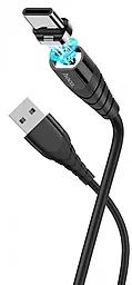 Кабель Hoco X63 Racer USB-A - Type-C 15w 3a 1м cable Black - фото Кабель Hoco X63 Racer USB-A - Type-C 15w 3a 1м cable Black