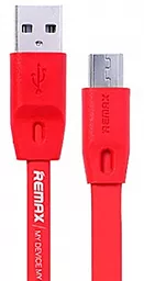 Кабель Remax Full Speed USB-A - micro USB 12w 2.4a 2м cable Red (5-012/RC-001m) - фото Кабель Remax Full Speed USB-A - micro USB 12w 2.4a 2м cable Red (5-012/RC-001m)