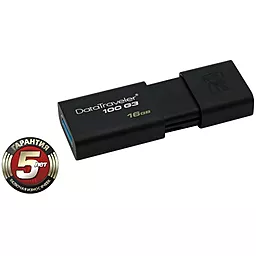 Флешка Kingston 16Gb DataTraveler 100 Generation 3 USB3.0 (DT100G3/16GB) Black - фото Флешка Kingston 16Gb DataTraveler 100 Generation 3 USB3.0 (DT100G3/16GB) Black