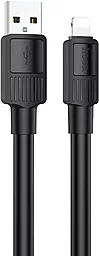 Кабель Hoco X84 Solid USB-A - Lightning 12w 2.4a 1м cable Black - фото Кабель Hoco X84 Solid USB-A - Lightning 12w 2.4a 1м cable Black