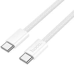 Кабель Hoco X105 Hero USB Type-C - Type-C 60w 3a PD 1м able White - миниатюра 2 Кабель Hoco X105 Hero USB Type-C - Type-C 60w 3a PD 1м able White - миниатюра 2