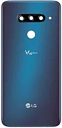 Задняя крышка корпуса LG V40 ThinQ V405 со стеклом камеры New Moroccan Blue - фото Задняя крышка корпуса LG V40 ThinQ V405 со стеклом камеры New Moroccan Blue