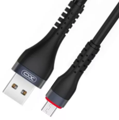 Кабель XO NB213 USB-A - micro USB 12w 2.4a 1м cable Black - фото 1