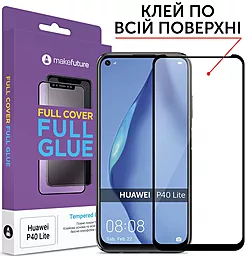 Защитное стекло MAKE Full Cover Full Glue Huawei P40 Lite Black (MGFHUP40L)
