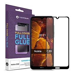Защитное стекло MAKE Full Cover Full Glue для Nokia C30 Clear (MGF-NC30)