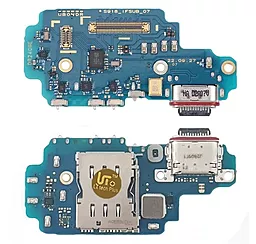 Нижняя плата Samsung Galaxy S23 Ultra S918B с разъемом зарядки, Sim-карты, микрофоном Original