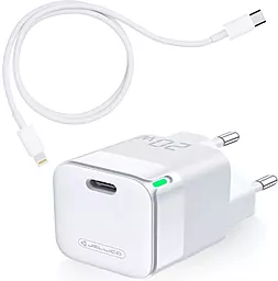Сетевое зарядное устройство Jellico C39 20W PD USB-C + USB-C - Lightning cable white