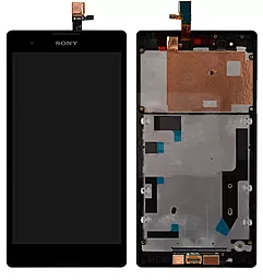 Дисплей Sony Xperia T2 Ultra (D5303, D5306, D5322) с тачскрином и рамкой, оригинал, Black - фото Дисплей Sony Xperia T2 Ultra (D5303, D5306, D5322) с тачскрином и рамкой, оригинал, Black