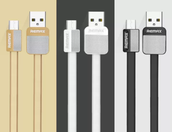 Кабель Remax Platinum USB-A - micro USB 12w 2.4a 1м cable Gold (RC-044m) - фото 2
