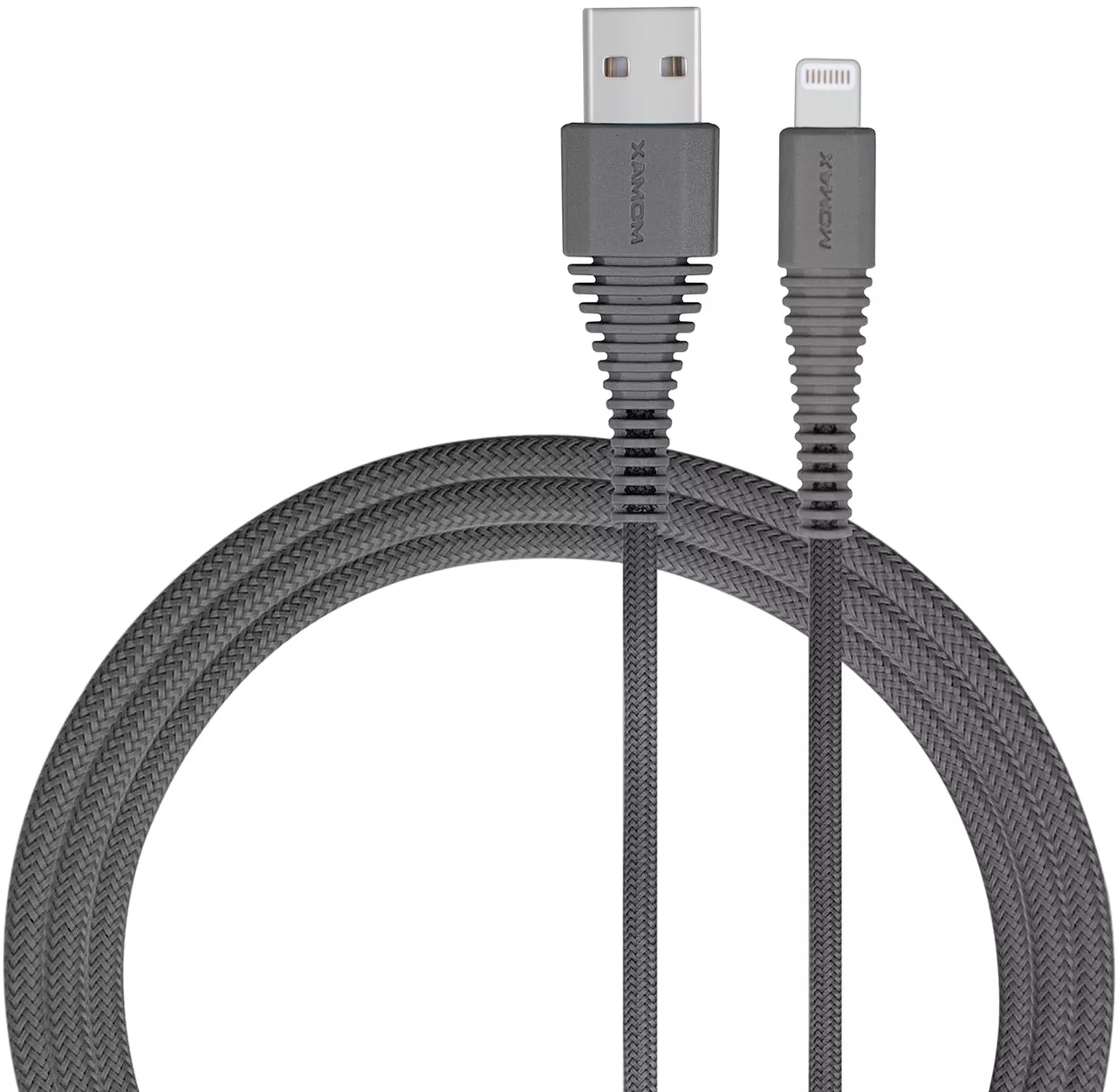 Кабель Momax DL8 USB-A - Lightning 12w 2.4a 1.2м cable Gray - фото 1