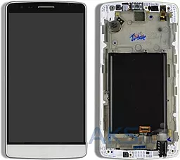 Дисплей LG G3s (D722, D722K, D724, D725, D728, F470K) с тачскрином и рамкой, White - фото Дисплей LG G3s (D722, D722K, D724, D725, D728, F470K) с тачскрином и рамкой, White