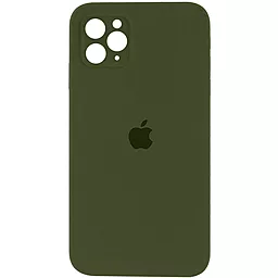 Чохол Silicone Case Full Camera Square для Apple IPhone 11 Pro Dark Olive