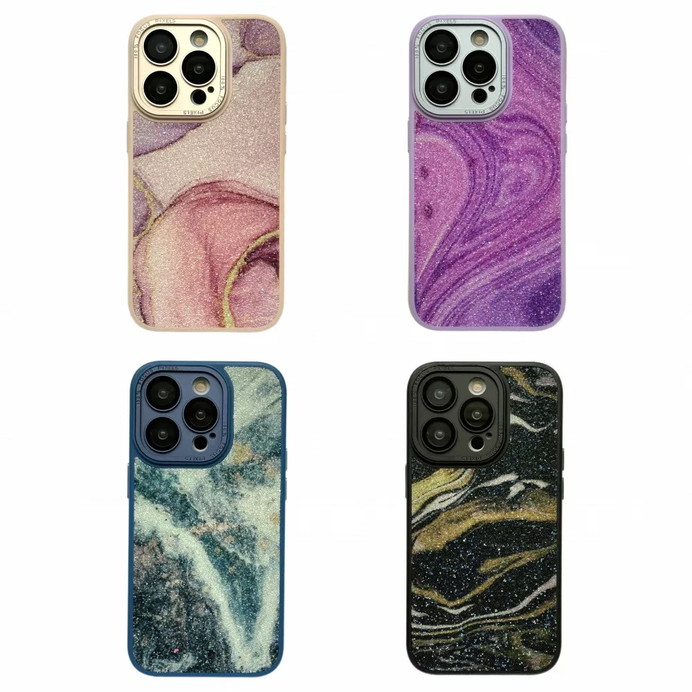 Чохол 1TOUCH Glitter Marble Case для Apple iPhone 13 Pro Max Black - фото 2