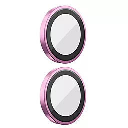 Защитное стекло Blueo Metal на камеру для Apple iPhone 16, 16 Plus Pink - фото Защитное стекло Blueo Metal на камеру для Apple iPhone 16, 16 Plus Pink