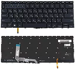 Клавиатура для ноутбука Asus B3402 series с подсветкой клавиш без рамки Black