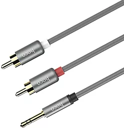 Аудио кабель Hoco Aux mini Jack 3.5 mm - 2хRCA M/M Cable 1.5 м серый