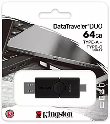 Флешка Kingston DataTraveler Duo 64GB USB 3.2 Gen1 + Type-C (DTDE/64GB) - миниатюра 6