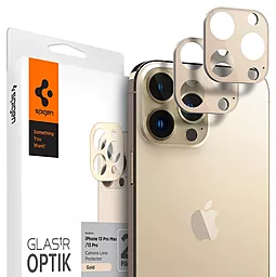Захисне скло Spigen на камеру для Apple iPhone 13 Pro/ 13 Max - Optik camera lens (2шт) Gold (AGL04034)