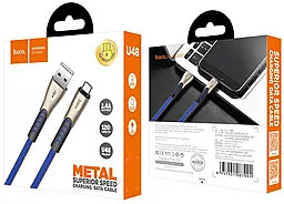 Кабель Hoco U48 Superior Speed USB-A - micro USB 12w 2.4a 1.2м cable Blue - мініатюра 5 Кабель Hoco U48 Superior Speed USB-A - micro USB 12w 2.4a 1.2м cable Blue - мініатюра 5