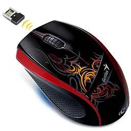 Компьютерная мышка Genius DX-7010 Tattoo WL (31030074108) black/red - фото Компьютерная мышка Genius DX-7010 Tattoo WL (31030074108) black/red