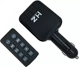 Автомобільний зарядний пристрій з FM трансмітером EasyLife H6 2.4a 2xUSB-A ports car charger black