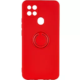 Чехол Epik TPU Candy Ring Full Camera для Oppo A15s, Oppo A15 Красный / Red