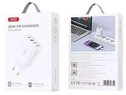Сетевое зарядное устройство XO L120 20w PD 3xUSB-A/USB-C ports charger white - миниатюра 6
