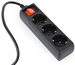 Мережевий фільтр (подовжувач) Energenie EG-PSU3-01 3роз. 16А 0.6м чорний - фото Мережевий фільтр (подовжувач) Energenie EG-PSU3-01 3роз. 16А 0.6м чорний