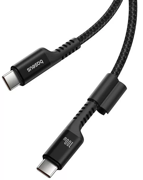 Кабель Baseus Fish-Eye USB Type-C - Type-C 100w 5a 1м PD cable Black - фото 5