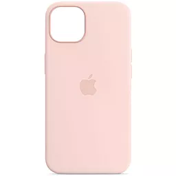Чехол Epik Silicone case (AAA) full with Magsafe and Animation для Apple iPhone 13 (6.1") Розовый / Chalk Pink