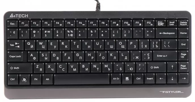 Клавіатура A4Tech FK11 USB Grey - фото 1