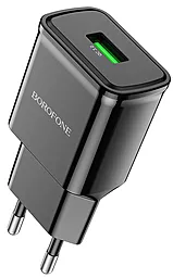 Сетевое зарядное устройство с быстрой зарядкой Borofone BA59A Heavenly 18w QC3.0 home charger black - фото Сетевое зарядное устройство с быстрой зарядкой Borofone BA59A Heavenly 18w QC3.0 home charger black