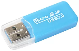 Кардридер Merlion CRD-1BL TF/Micro SD USB 2.0 (CRD-1BL) OEM Blue