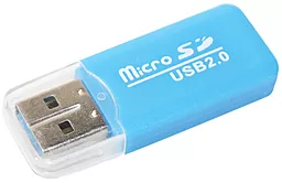 Картридер Merlion CRD-1BL TF/Micro SD USB 2.0 (CRD-1BL) OEM Blue - фото Картридер Merlion CRD-1BL TF/Micro SD USB 2.0 (CRD-1BL) OEM Blue