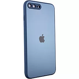 Чехол Epik TPU+Glass Matte Candy Full camera Apple iPhone 7 plus, 8 plus Blue - миниатюра 4