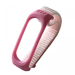 Сменный ремешок для фитнес трекера Xiaomi Mi Band 3/4/5 Nylon+Silicone Light pink