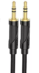 Аудио кабель Hoco UPA30 AUX mini Jack 3.5mm M/M cable 1 м black - фото Аудио кабель Hoco UPA30 AUX mini Jack 3.5mm M/M cable 1 м black