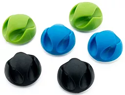 Органайзер для кабелей ExtraDigital Cable Clips CC-929 Black / Blue / Green (KBC1694) - фото Органайзер для кабелей ExtraDigital Cable Clips CC-929 Black / Blue / Green (KBC1694)