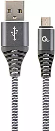 Кабель USB Cablexpert Premium micro USB Cable Grey (CC-USB2B-AMmBM-1M-WB2)