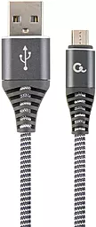 Кабель Cablexpert Premium USB-A - micro USB 10.5w 1м cable Grey (CC-USB2B-AMmBM-1M-WB2) - фото Кабель Cablexpert Premium USB-A - micro USB 10.5w 1м cable Grey (CC-USB2B-AMmBM-1M-WB2)