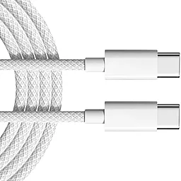 Кабель USB PD EasyLife 60w USB Type-C - Type-C cable white - миниатюра 2