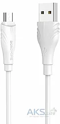 Кабель Borofone BX18 USB-A - micro USB 12w 2.4a 2м cable White - фото Кабель Borofone BX18 USB-A - micro USB 12w 2.4a 2м cable White