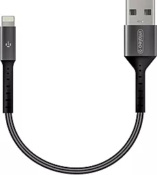 Кабель Intaleo USB-A - Lightning 12w 2.4a 0.2м cable Black/Grey (1283126495618) - фото Кабель Intaleo USB-A - Lightning 12w 2.4a 0.2м cable Black/Grey (1283126495618)
