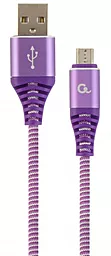 Кабель Cablexpert Premium USB-A - micro USB 12w 2.4a 2м cable Violet (CC-USB2B-AMmBM-2M-PW) - фото Кабель Cablexpert Premium USB-A - micro USB 12w 2.4a 2м cable Violet (CC-USB2B-AMmBM-2M-PW)