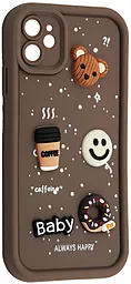 Чохол Pretty Things Case для Apple iPhone 12 Brown / Always Happy Donut - фото Чохол Pretty Things Case для Apple iPhone 12 Brown / Always Happy Donut